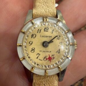 1950s Lucerne Swiss movement antique watch